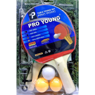 Pro Young Table Tennis Racket Set With 3 Balls Ping Pong Paddle For Match Training image