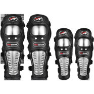 Probiker Knee Guard Alloy Steel Elbow Guard (Probiker Knee Elbow Bw) 4Pcs image