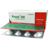 Procef 500 mg Capsule 4'S Strip image