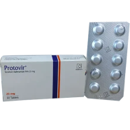 Protovir 25 mg 10's Strip Tablet image
