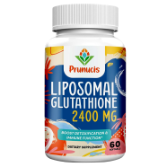 Prunucis Liposomal Glutathione 2400mg Reduced L-glutathione Glutathione Supplement With Vitamin C Master Antioxidants, Enhanced Absorption - 60 Softgels -523058817 image