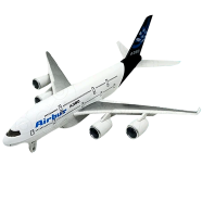 Pull And Back Metal Diecast Airbus Airplane With Light And Music. Model: A380, Boeing 747. Can Be A Great Collection (metal_aeroplane_random) Random Color image