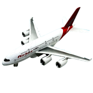 Pull And Back Metal Diecast Airbus Airplane With Light And Music. Model: A380, Boeing 747. Can Be A Great Collection (metal_aeroplane_red) Red image