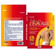 Pure Aid Hot Pain Relief 2 Patches 8cm X 12 cm image