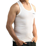 Pure Cotton Plain Dollar Fine RN BVE 01 Men Vest image