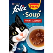 Purina Felix Cat Soup Farm Selection in Jelly - 48gm - 6Pcs