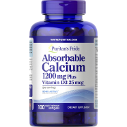 Puritan’s Pride Absorbable Calcium 1200 mg With Vitamin D 1000 IU 100 Softgels -282224150 icon