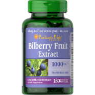 Puritan’s Pride Bilberry 1000 mg 180 Softgels image