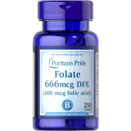 Puritan's Pride Folate 666mcg Dfe 250 Tablets - 74312114038 image