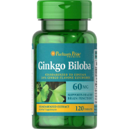 Puritans Pride Ginkgo Biloba Standardized Extract 60 mg 120 Tablets -294508846 image