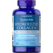 Puritan’s Pride Hydrolyzed Collagen Pro-Structural Protien 180 Caplets -523018604 image