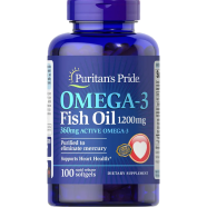 Puritan's Pride Omega3 Fish Oil 1200 mg 100 Softgels -272729760 image