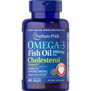 Puritan’s Pride Omega-3 Fish Oil Plus Cholesterol Support 60 Softgels image