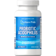 Puritan's Pride Probiotic Acidophilus 100 Million Live Cultures 100 Tablets - 74312126109 image