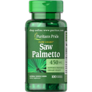 Puritans Pride Saw Palmetto 450 Mg Capsules 100 Tablets image
