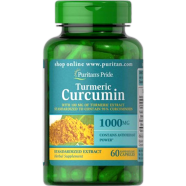 Puritan’s Pride Turmeric Curcumin 1000mg 60 Capsules image