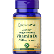 Puritan's Pride Vitamin D3 250 mcg (10000 IU) 100 Softgels image