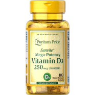 Puritan’s Pride Vitamin D3 250mcg 10,000IU 100 Softgels image