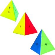 Pyramid High Speed Rubix Cube Multi Colour 
