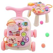QDRAGON Walker for Baby Girl, Baby Push Walkers for Babies, 3 in 1 Push Toys for Babies Learning to Walk, Baby Walker Table and Activity Center, Early Learning Toy for Kids Infant 6-12 Months, Pink image
