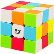 QYTOYS Sticker less 3x3 Puzzle Speed Cube Magic Rubik's Cube Puzzle Toy (5.6 cm) image
