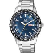 Q And Q Day Date Analog Wrist Watch For Men - Silver image