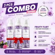 Qluxury Body Mist For Women Fruity Flirt 150ml (3Pcs Combo Offer) image