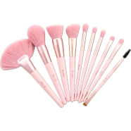 Qolore Makeup Brush Set With Bag 10 Pcs