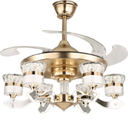 Qulik 48 Inch Ceiling Fan (Black and Golden) image