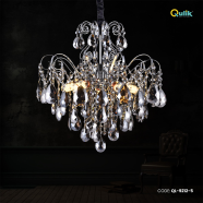 Qulik 5 Light Ceiling Pendant in Polished Chrome With Crystal Decoration image