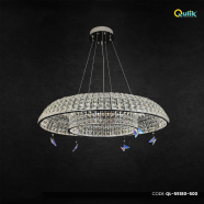 Qulik Allure Circle Hanging Pendant Crystal Chandelier image