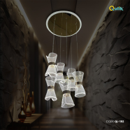 Qulik Contemporary Cluster Pendant Chandelier With Hanging Pendant Lights image