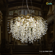 Qulik Dewdrop Elegance Luxury Decorative Chandelier Electroplated Ceiling Lights image