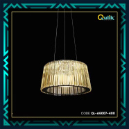 Qulik Gold Radiance Linier Luxury LED Crystal Chandelier Light image