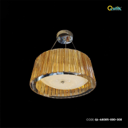 Qulik Gold Radiance Piping Luxury LED Crystal Chandelier Light image