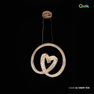 Qulik Heart Loop Luxury LED Crystal Chandelier Pendant Light image