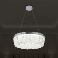 Qulik Modern Chandelier Decorative Hanging Octagonal Beads Shape LED Ceiling Light image