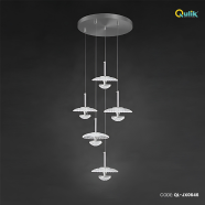 Qulik Modern Chandelier Decorative Hanging 5 Head Shape LED Ceiling Light image