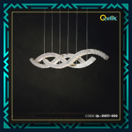 Qulik Modern Chandelier Decorative Hanging Wave Shape LED Ceiling Light image