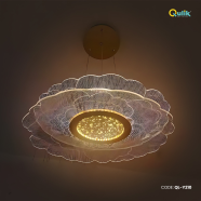 Qulik Modern Chandelier Hanging Acrylic LED Ceiling Light image