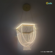 Qulik Modern Chandelier Hanging Hexagons Shape LED Ceiling Light image