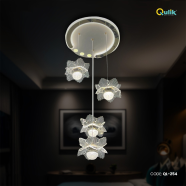 Qulik Modern Circle Ring Hanging Flower Pendant Light image