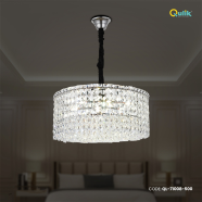 Qulik Modern Contemporary Silver Crystal Chandelier Ceiling Light image