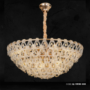 Qulik Modern Crystal Chandelier Decorative Pendant Hanging Six layer 3 color LED Ceiling Light image