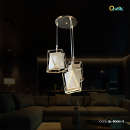 Qulik Modern Golden Prism Cascade Hanging Lights image
