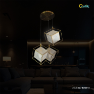 Qulik Modern Luminous Cubix Gold Hanging Lights image