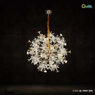 Qulik Modern Luxurious Crystal Ball Round Chandelier image
