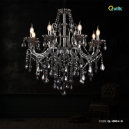 Qulik Modern Luxury Crystal Chandelier Pendent 8 Lamp image