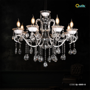 Qulik Modern Luxury Crystal Chandelier Pendent 8 Head Lamp image