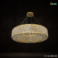 Qulik Modern Luxury Decorative Crystal Ring Pendant Chandelier For Living Room image